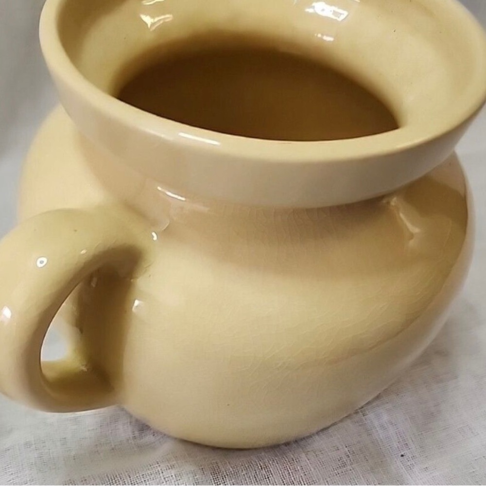 Ceramic Cream bean pot planter Serveware - lid NOT INCLUDED